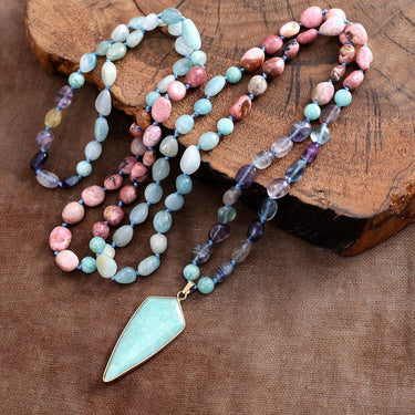 Amazonite Peace Shield Necklace-Your Soul Place